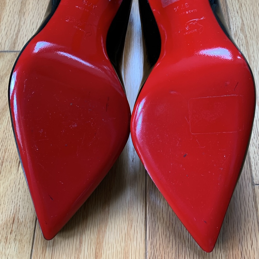 Christian Louboutin Pigalle 100 Black Patent Pump - Picture 10 of 14
